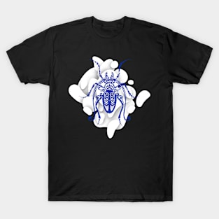 Print with Ornate Exotic Beetle T-Shirt